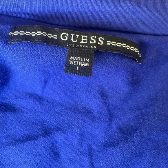 GUESS Womens Twist-Front Off The Shoulder Blouse - Picture 6 of 10